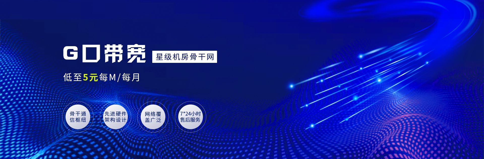 G口带宽 星级机房骨干网